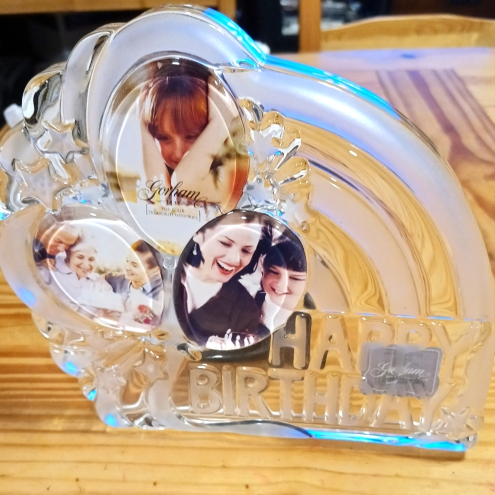 Beautiful Crystal Happy Birthday picture frame
